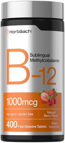 Horbaach Vitamin B12 1000 mcg Sublingual | 400 Fast Dissolve…