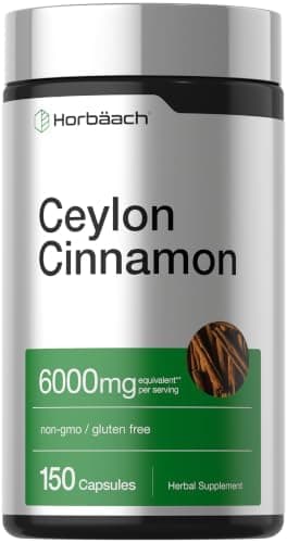 Horbäach Ceylon Cinnamon Supplement | 150 Capsules | Herbal…