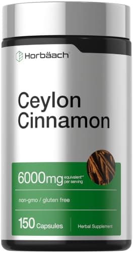 Horbäach Ceylon Cinnamon Supplement | 150 Capsules | Herbal…