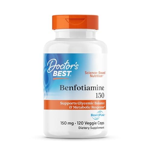 Doctor's Best Benfotiamine 150mg Supplement - Bioavailable…