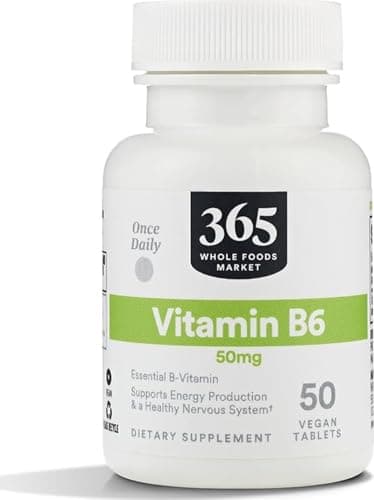 365 by Whole Foods Market, Vitamin B6 50mg, Vegan, 50 Tablets