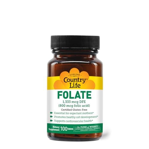 Country Life Folate 800 mcg (Folic Acid)