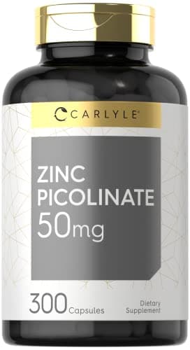 Carlyle Zinc Picolinate 50mg Capsules | 300 Count | Non-GMO…