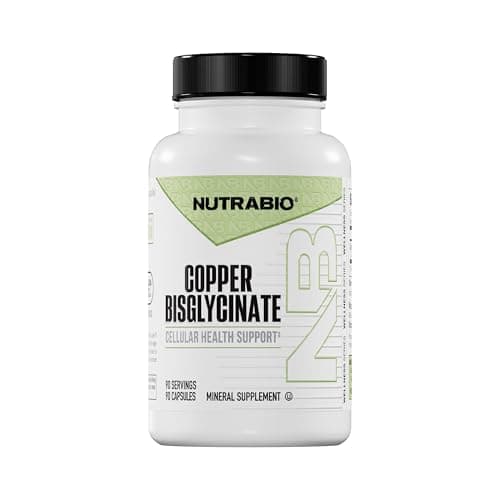 NutraBio Chelated Copper Bisglycinate Supplement (3mg)
