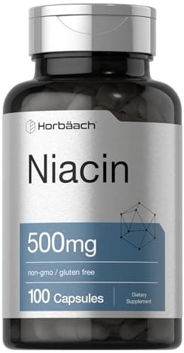 Horbäach Niacin | Vitamin B3 500mg | 100 Capsules |…