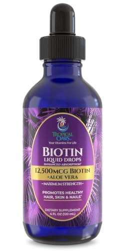 Maximum Strength Liquid Biotin Drops w/ 12