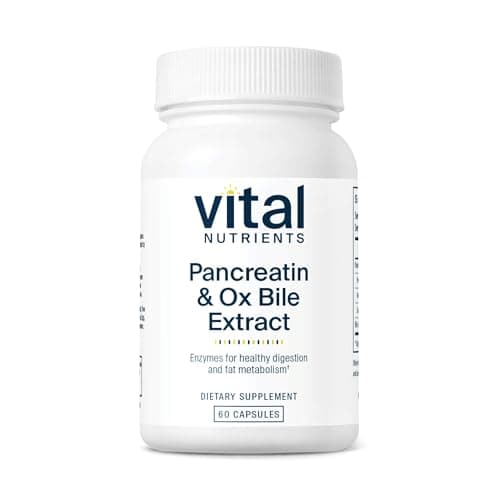 Vital Nutrients Pancreatin & Ox Bile Extract 500mg - Natural…
