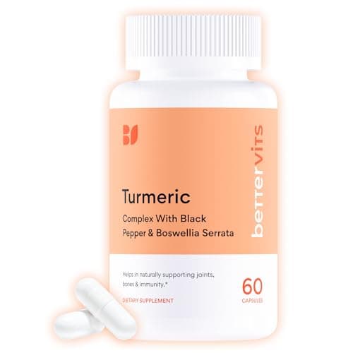 Bettervits Turmeric Curcumin Supplement with Black Pepper…