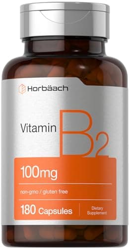 Horbäach Vitamin B2 100mg | 180 Capsules | Riboflavin…