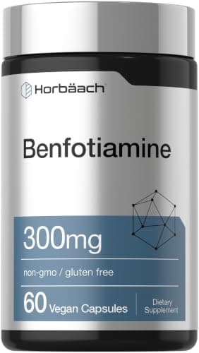 Horbaach Benfotiamine 300mg | 60 Capsules | Vitamin B1…