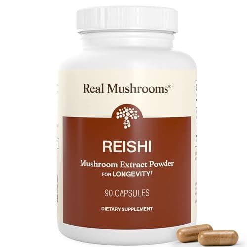 Real Mushrooms Reishi Mushroom Capsules - Handpicked Organic…