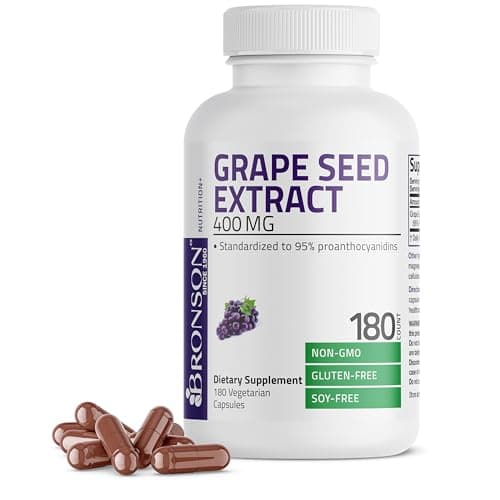 Bronson Grape Seed Extract 400 mg - Antioxidant & Immune…