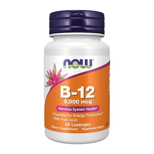 NOW Supplements, Vitamin B-12 5,000 mcg, With Folic Acid…