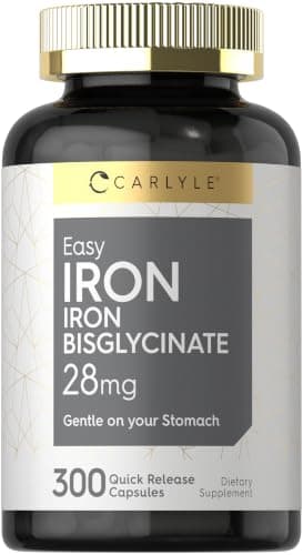Carlyle Easy Iron Supplement 28 mg for Women and Men | 300…