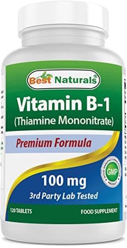 Best Naturals Vitamin B1 as Thiamine Mononitrate 100 mg 120…