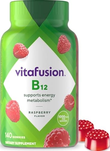 Vitafusion Vitamin B12 1000 mcg | 140 Gummies | Raspberry…
