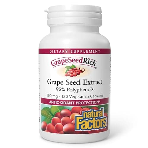 Natural Factors, GrapeSeedRich Grape Seed Extract, Antioxidant…