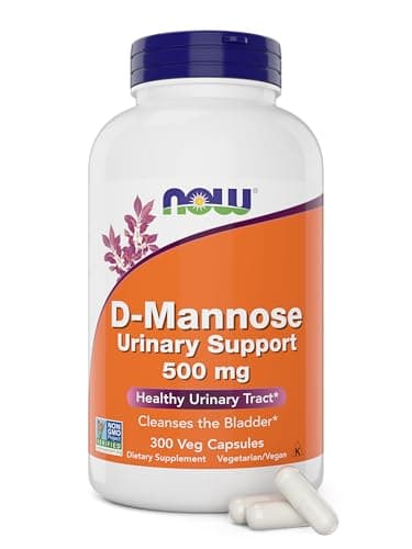 Now D-Mannose 500 mg, 300 Capsules - Vegan, Non GMO Supplement…