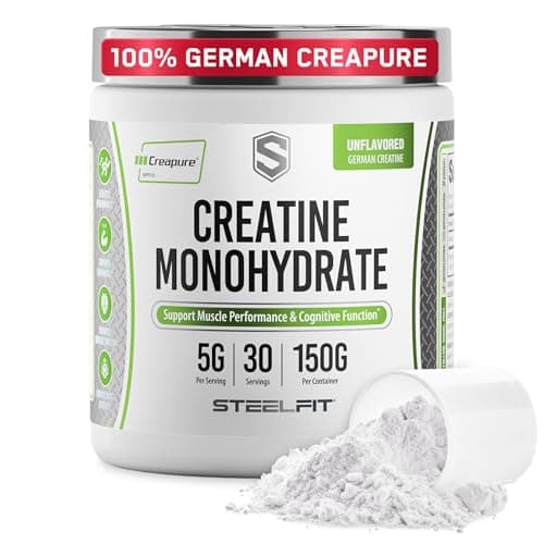 SteelFit Creapure Creatine Monohydrate Powder - German…