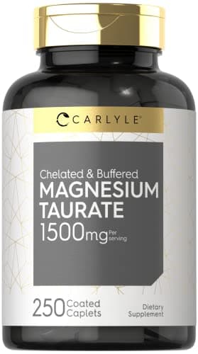 Carlyle Magnesium Taurate 1500mg | 250 Caplets | Chelated…