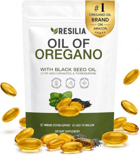 Resilia Oil Of Oregano Softgels with Black Seed Oil - 60…