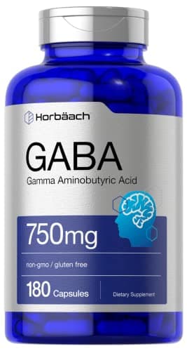 Horbäach GABA 750mg | 180 Powder Capsules | Gamma Aminobutyric…