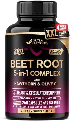 Beet Root Capsules - Healthy Blood Pressure Support…
