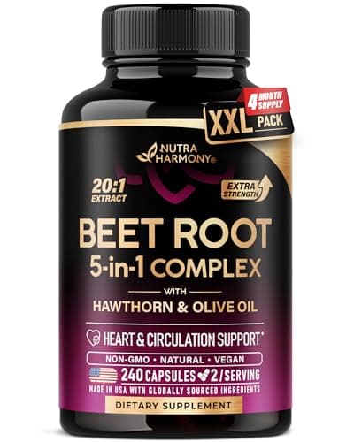 Beet Root Capsules - Healthy Blood Pressure Support…