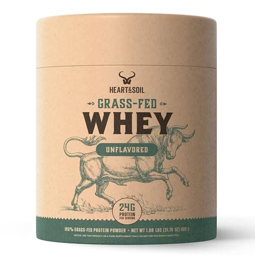HEART & SOIL 100% Grass Fed Protein Powder – Single…