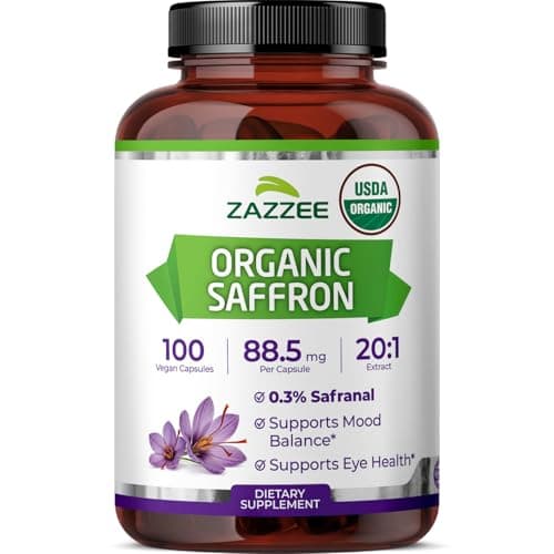 Zazzee USDA Organic Saffron 20:1 Extract