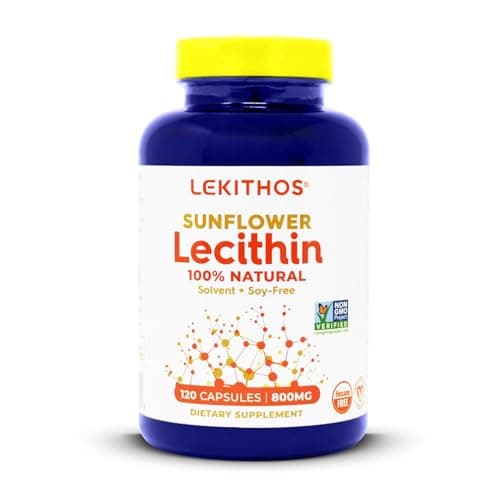 Lekithos 100% Natural Sunflower Lecithin Capsules…