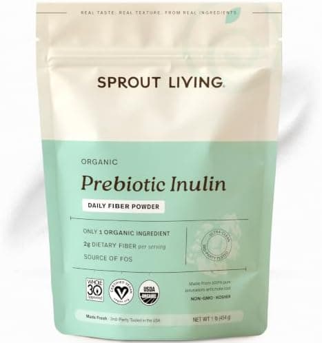 Sprout Living Organic Inulin with FOS Prebiotic Powder