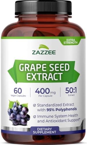 Zazzee High Strength Grape Seed 50:1 Extract
