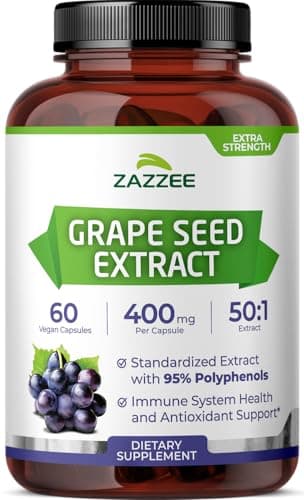 Zazzee High Strength Grape Seed 50:1 Extract