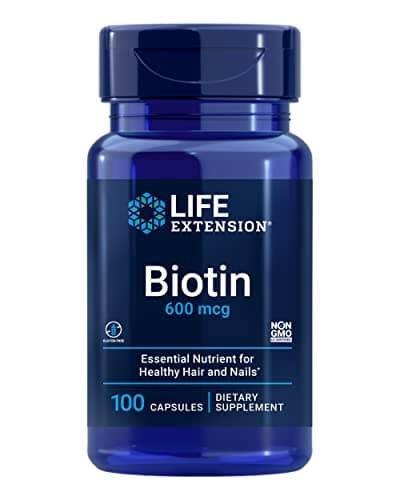 Life Extension Biotin 600 mcg Vitamin B7 Support Supplement…