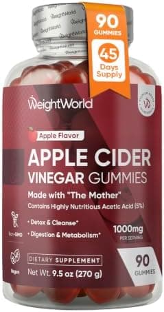 WeightWorld Apple Cider Vinegar Gummies 1000mg for Digestion
