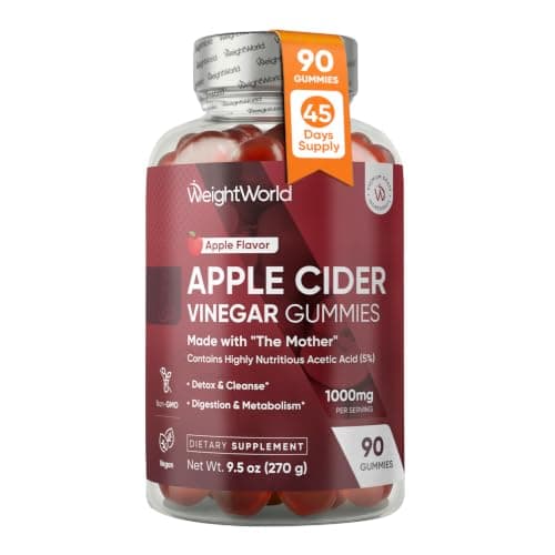 WeightWorld Apple Cider Vinegar Gummies 1000mg for Digestion