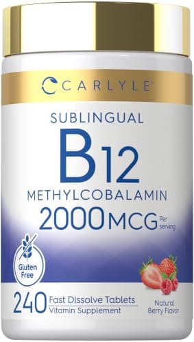 Carlyle B12 Vitamin 2000 mcg | 240 Fast Dissolve Tablets…