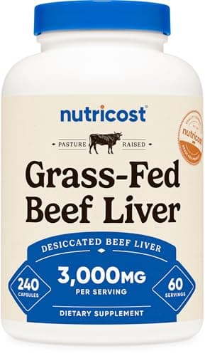 Nutricost Grass Fed Desiccated Beef Liver 3000mg