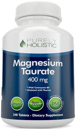 Magnesium Taurate 400MG Elemental Magnesium Per Serving | 4…
