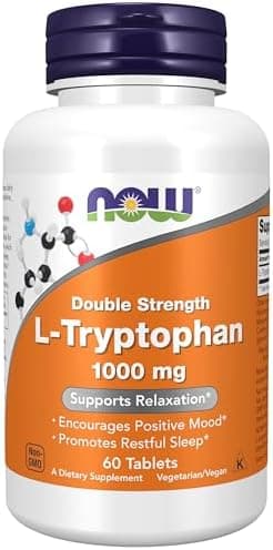 NOW Foods Supplements, L-Tryptophan 1,000 mg, Double Strength…
