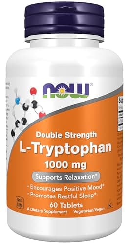 NOW Foods Supplements, L-Tryptophan 1,000 mg, Double Strength…