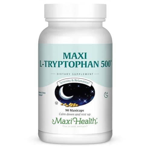 Maxi Health L-Tryptophan 500mg - Mood & Sleep Formula - 90…
