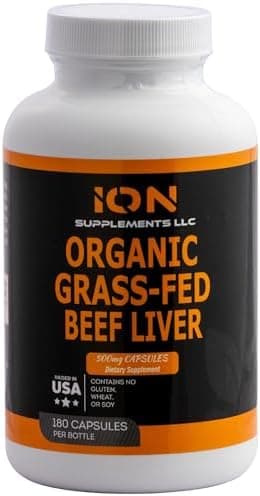 USDA Organic Grass Fed Beef Liver Capsules (180 Caps)…