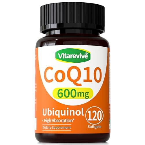 CoQ10 600mg Softgels Ubiquinol CoQ10 Supplement with PQQ…