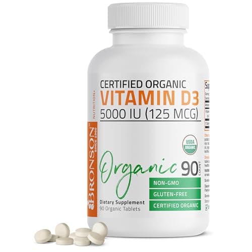 Vitamin D3 5000 IU Certified Organic Vitamin D Supplement