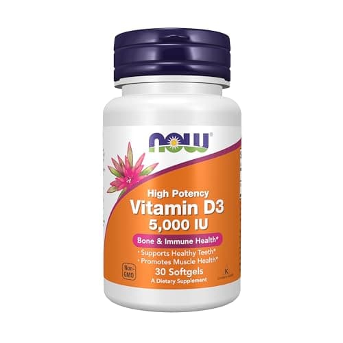 Now Supplements, Vitamin D3 5,000 IU, High Potency, Structural…