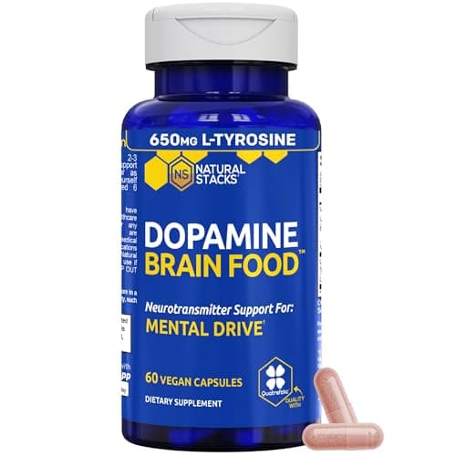 NATURAL STACKS Dopamine Brain Food - 650mg L-Tyrosine…