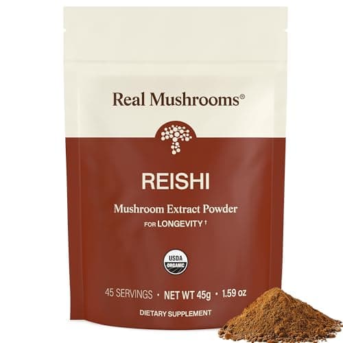 Real Mushrooms Reishi Mushroom Powder - Handpicked Organic…