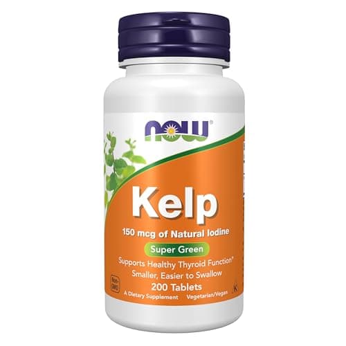 NOW Supplements, Kelp 150 mcg of Natural Iodine, Easier…